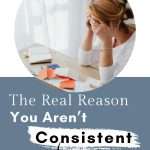 Woman who is frustrated because she can't stay consistent with god