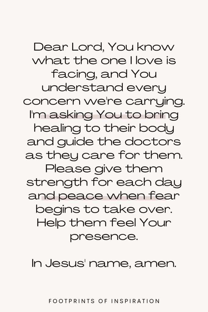 A short prayer for healing for someone you love